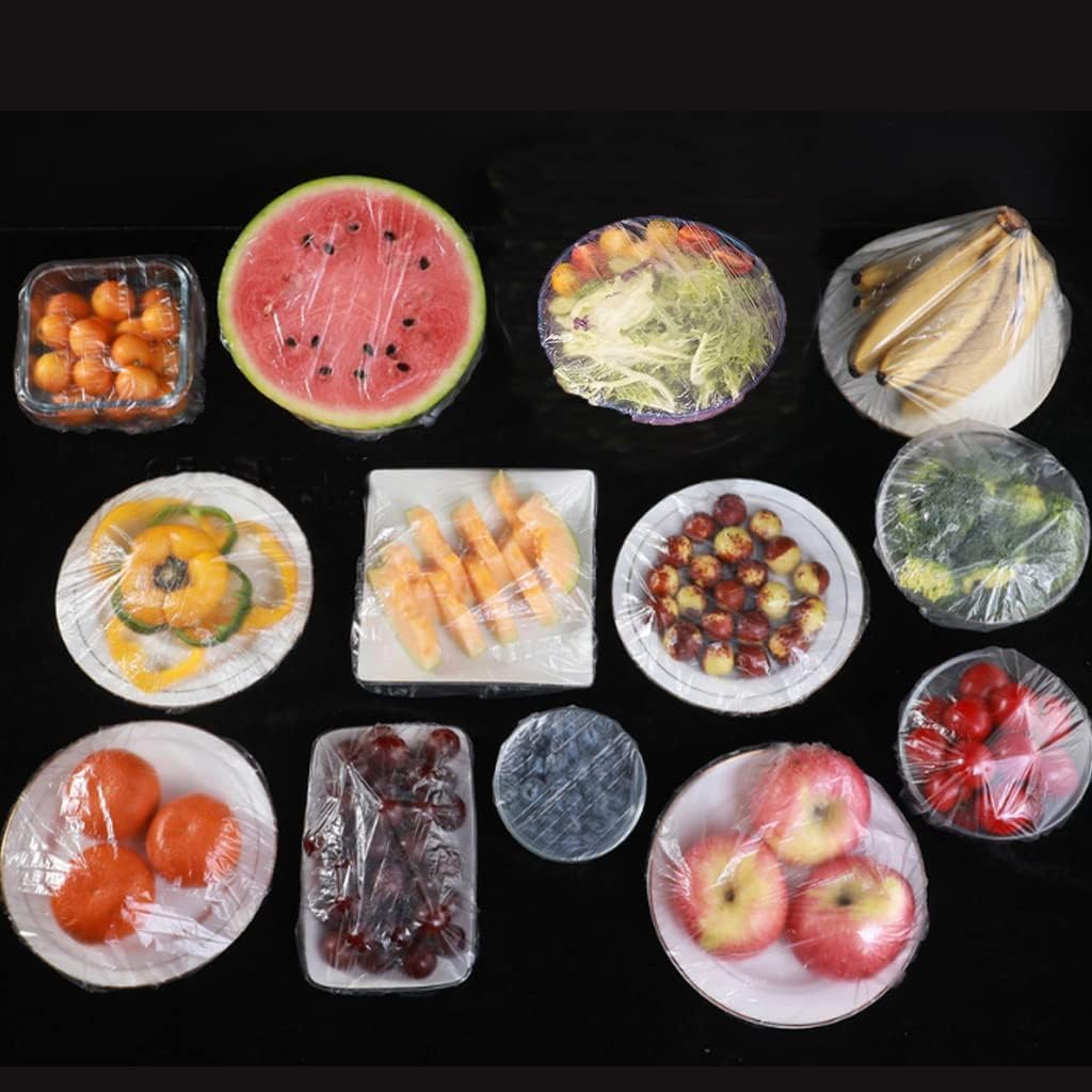 أغطية بلاستيكية لحفظ الطعام - 100 قطعة